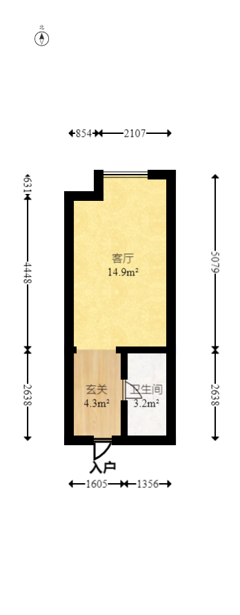 长沙檀府  1室1厅1卫    37.0万室内图1