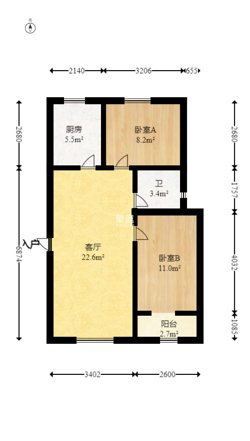 尚上美寓  2室2厅1卫   86.00万