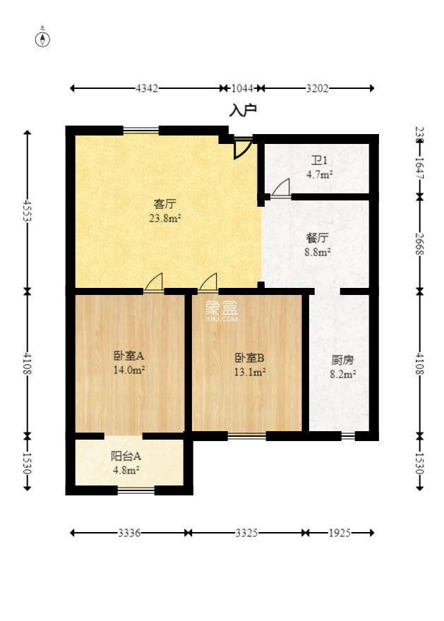 天凯东苑  2室2厅1卫   69.80万
