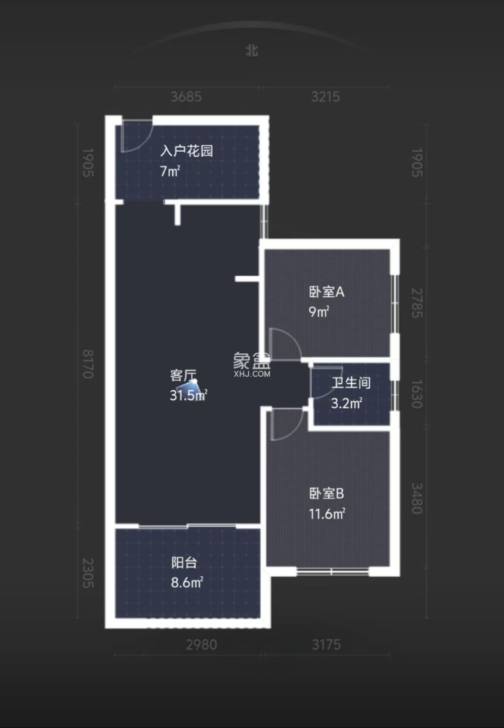滨江花园  2室2厅1卫    39.8万