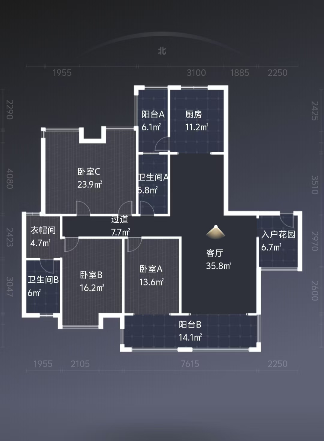 金水湾  4室2厅2卫   115.00万