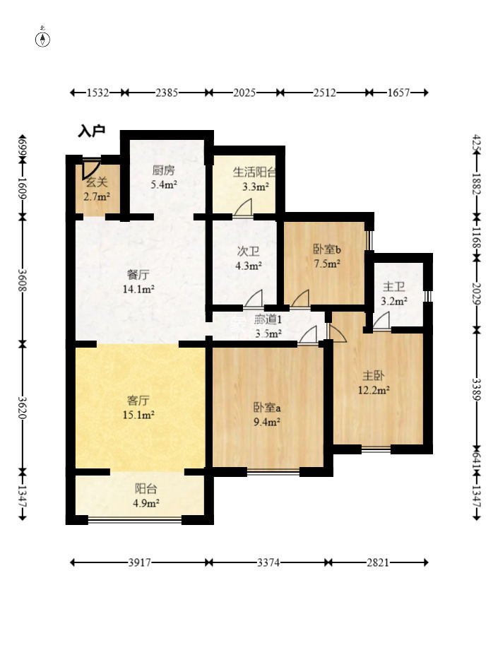 中國鐵建梅溪青秀三期 3室2廳2衛 172.00萬