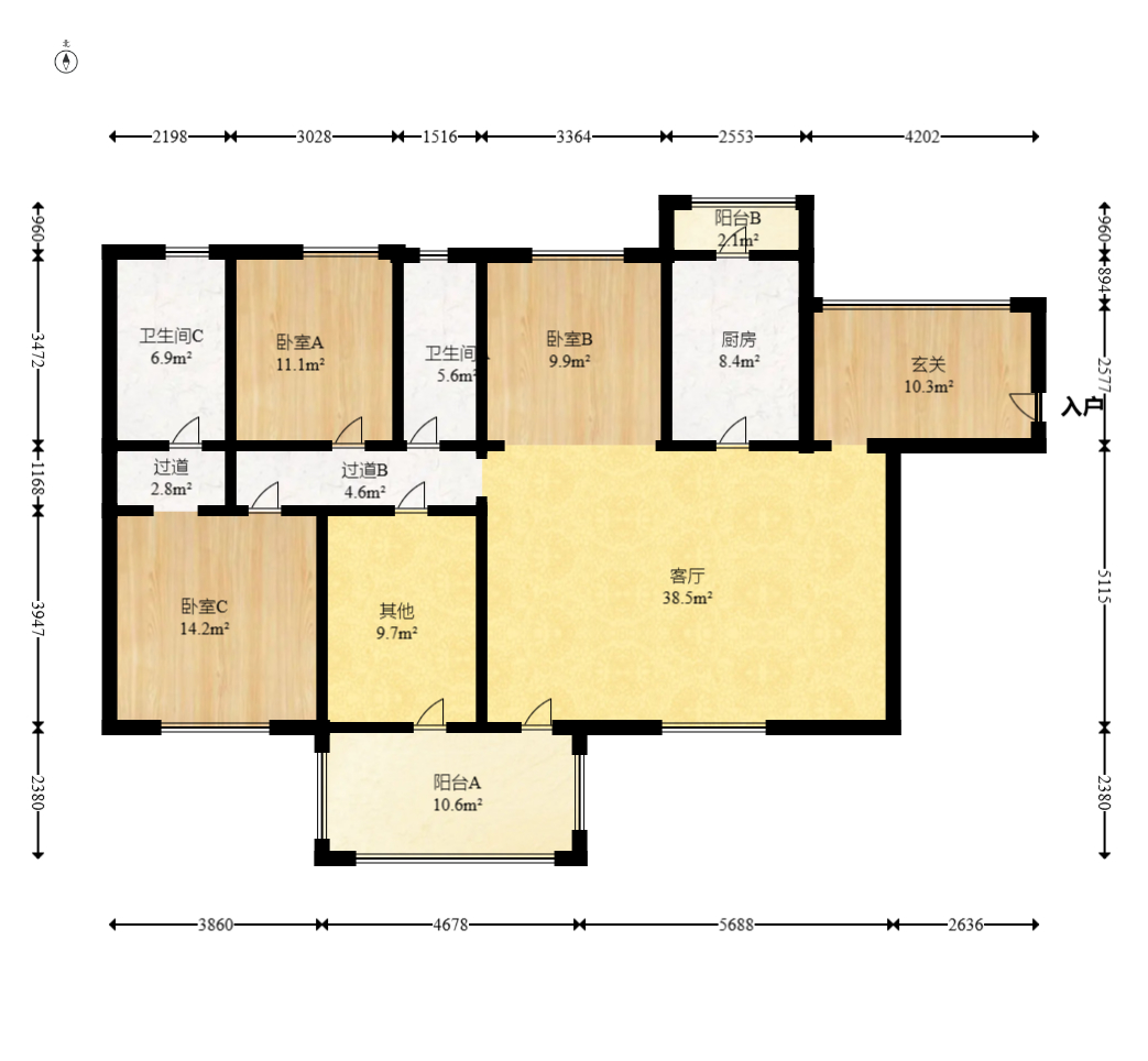 保利国际广场  4室2厅2卫    288.0万 保利国际广场  4室2厅2卫    288.0万户型图