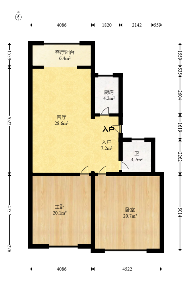 星沙汽配城（大塘村农机市场）  2室1厅1卫   38.00万室内图1