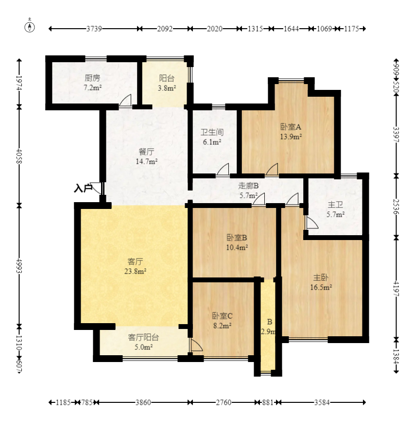 保利花园 4室2厅2卫 132.0万 保利花园 4室2厅2卫 132.0万户型图