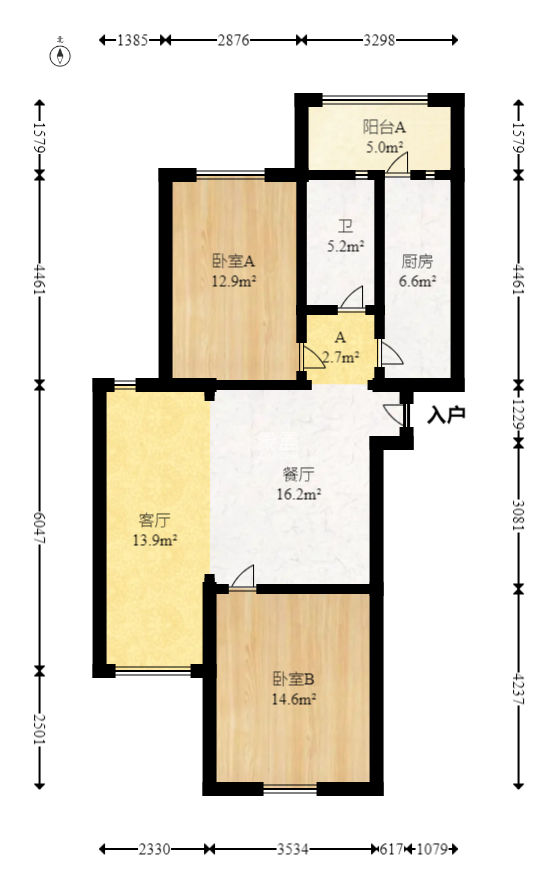 怡海星城  3室2厅1卫    45.0万