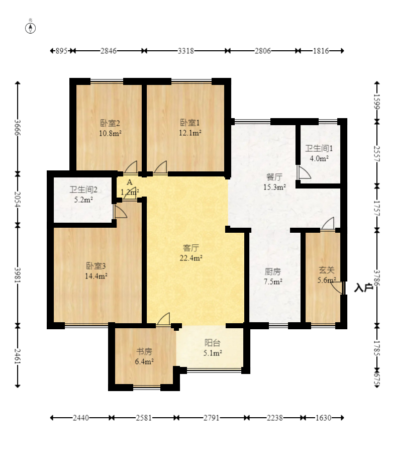 时代倾城一期  3室2厅2卫    97.0万 时代倾城一期  3室2厅2卫    97.0万户型图