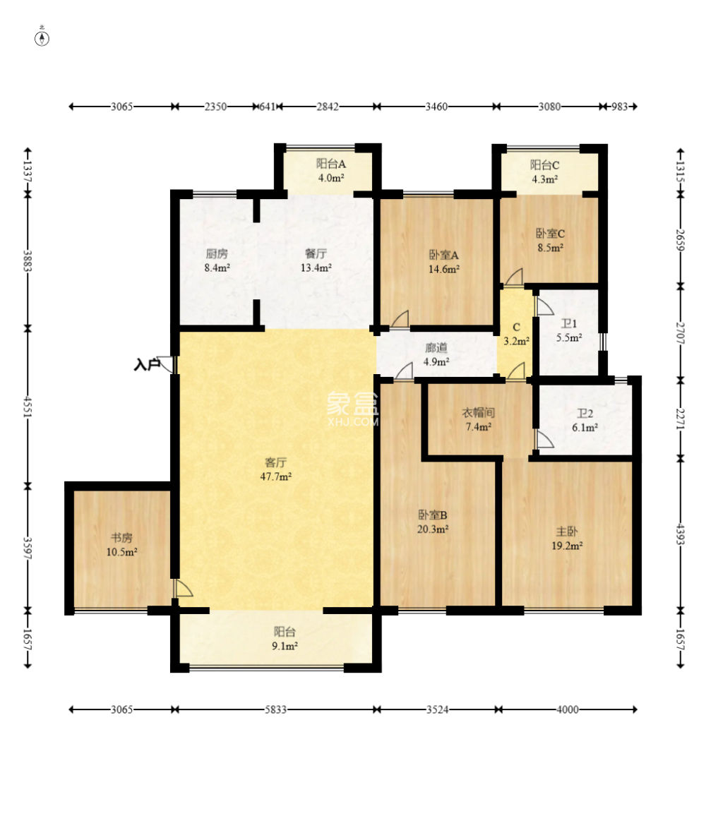 江山帝景雅墅（普罗旺斯）  5室2厅2卫   226.00万