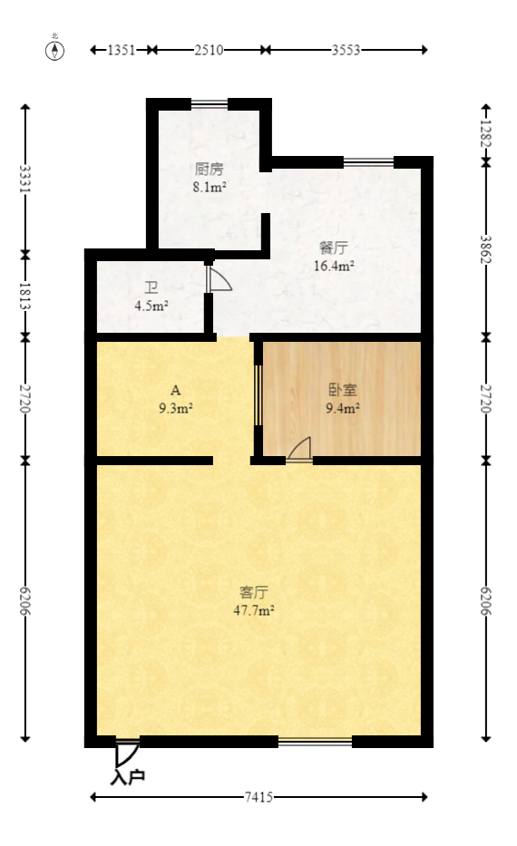 龙湾国际别墅  5室3厅4卫   260.00万室内图1