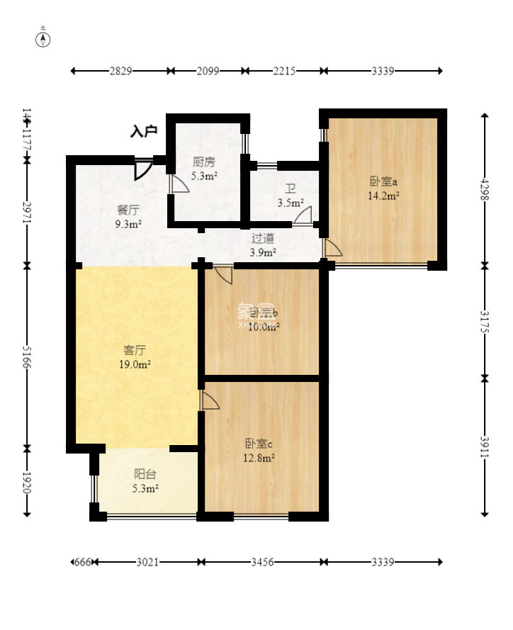 新华联梦想城  3室2厅1卫    90.0万