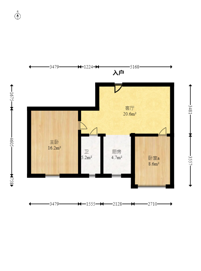 可可小城(麓谷可可小城)  2室2厅1卫    52.0万 可可小城(麓谷可可小城)  2室2厅1卫    52.0万户型图