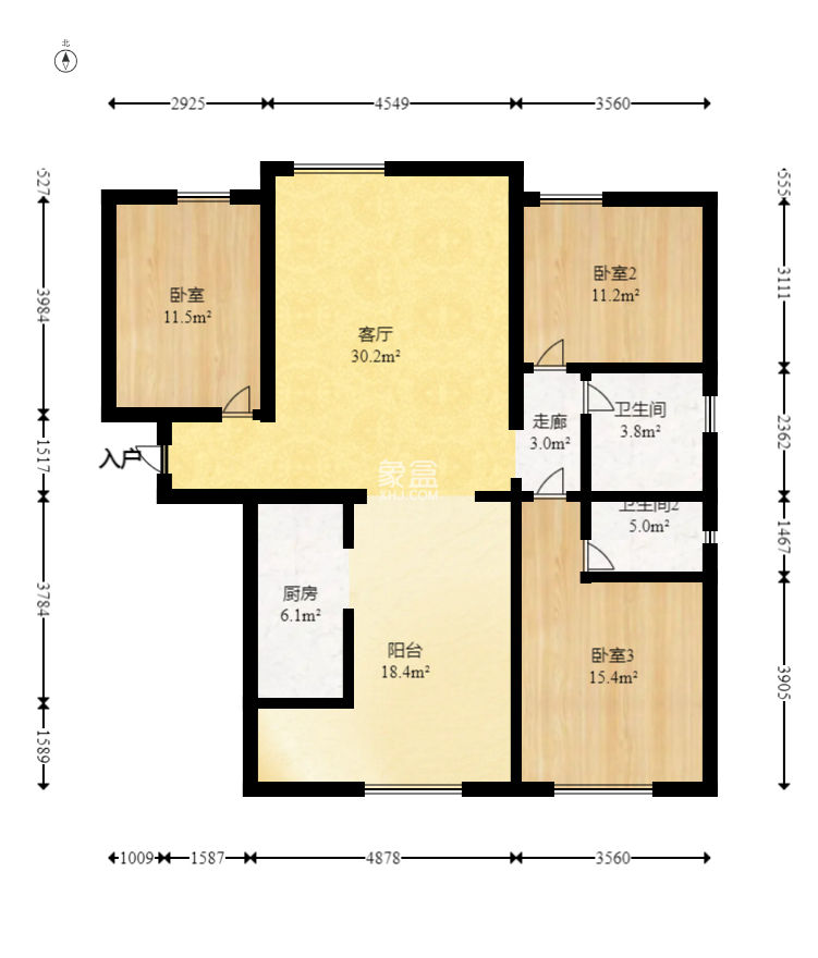 东方美地  3室2厅2卫   88.00万