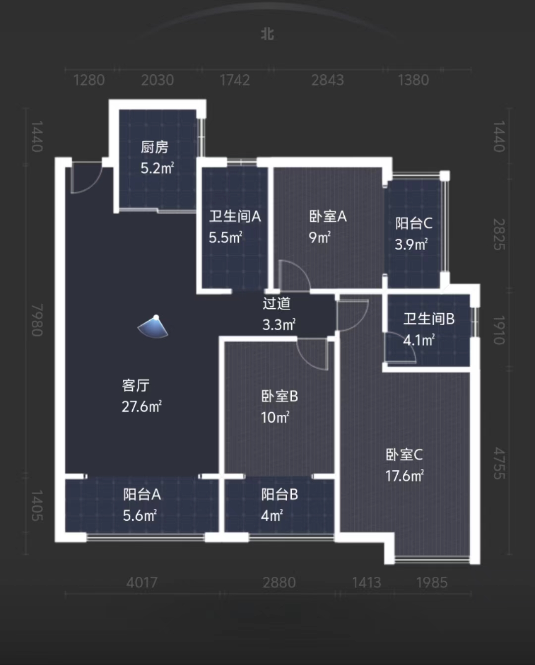 西郡佳园 3室2厅2卫 58.8万 西郡佳园 3室2厅2卫 58.8万室内图
