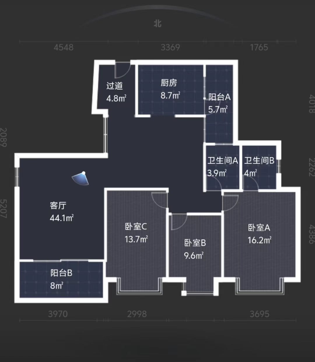 城市风景  3室2厅2卫   66.00万室内图