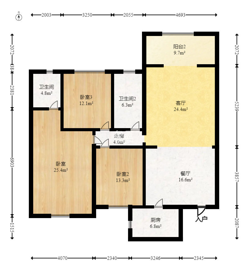 星城国际  3室2厅2卫   56.80万