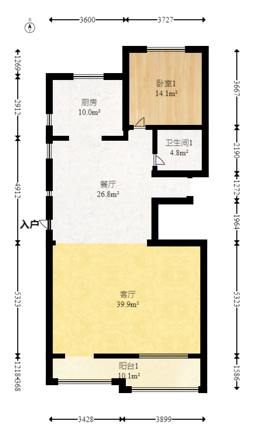 龙湖湘风原著（龙湖湘风星城）  5室2厅3卫   438.00万室内图1