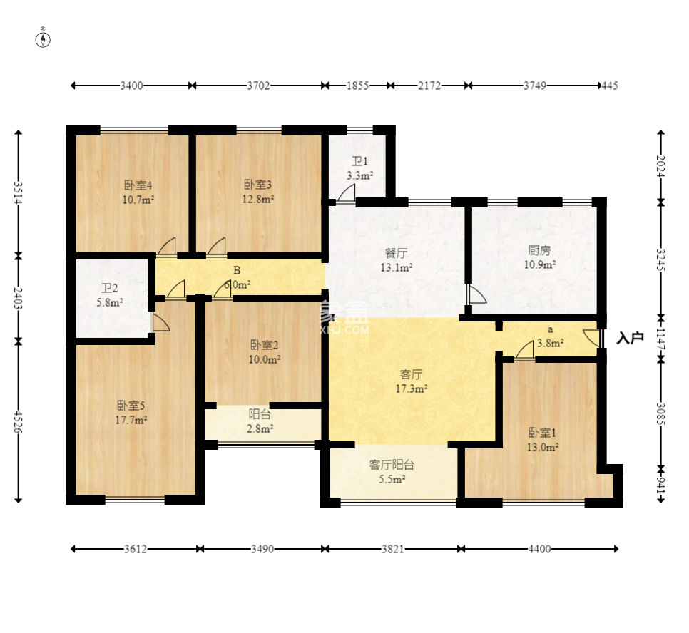 才子嘉都  5室2厅2卫   114.80万