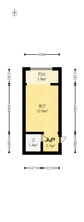 松雅轩(埃克斯社区) 1室1厅1卫 19.8万 松雅轩(埃克斯社区) 1室1厅1卫 19.8万户型图