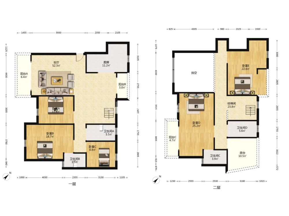 磐龙生态社区  5室2厅4卫    75.0万
