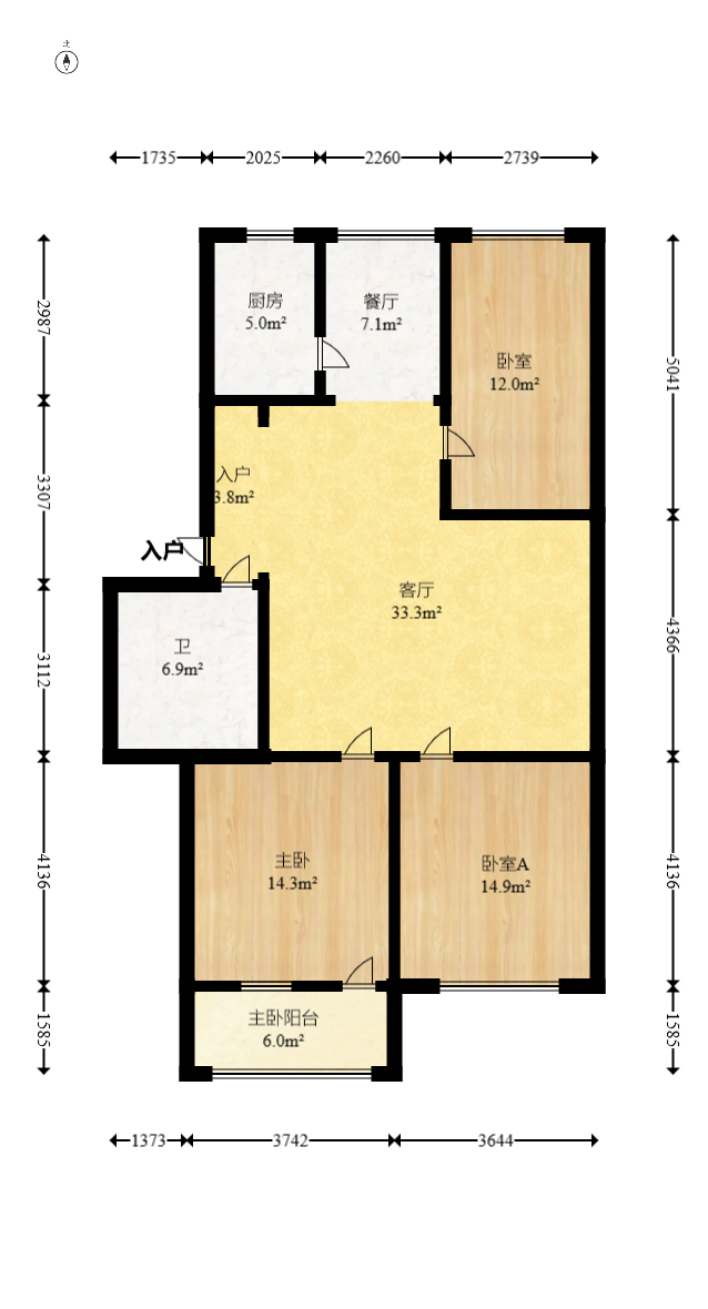 中南汽车世界  3室2厅1卫    34.75万 中南汽车世界  3室2厅1卫    34.75万户型图