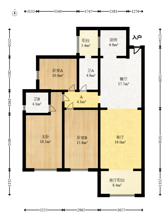 万象府台  3室2厅2卫    185.0万 万象府台  3室2厅2卫    185.0万户型图