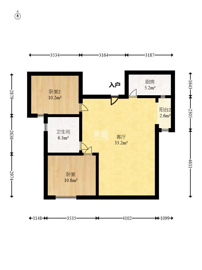 金广星苑  2室2厅1卫   50.80万