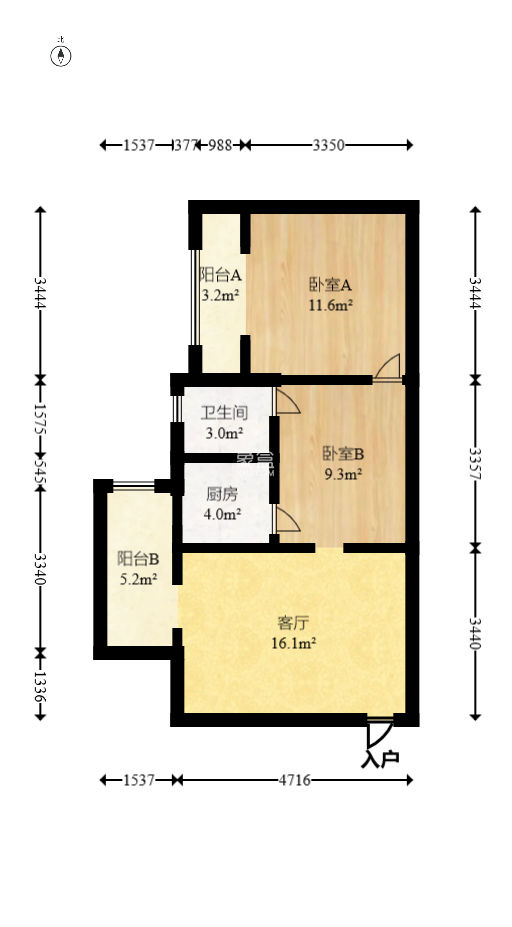 益佳苑  1室2厅1卫   56.80万