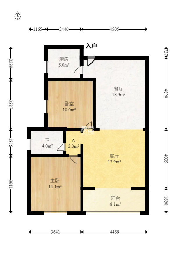 世景華庭  2室1廳1衛(wèi)   64.00萬