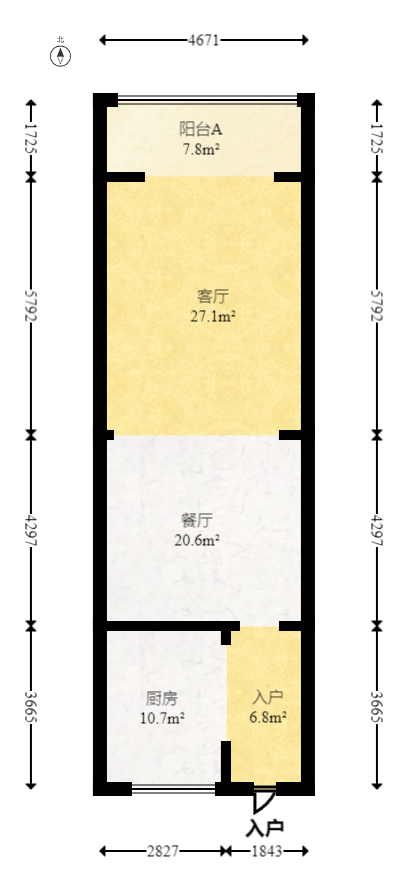 保利城（中航城国际社区、郡原美村）  5室2厅3卫   380.00万室内图1