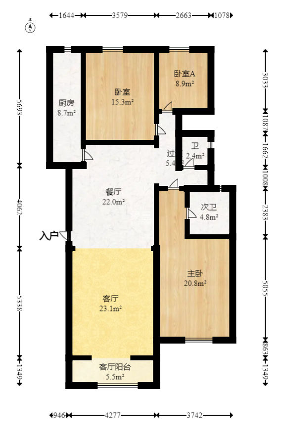 臥龍居國(guó)際村  3室2廳2衛(wèi)   70.00萬(wàn)