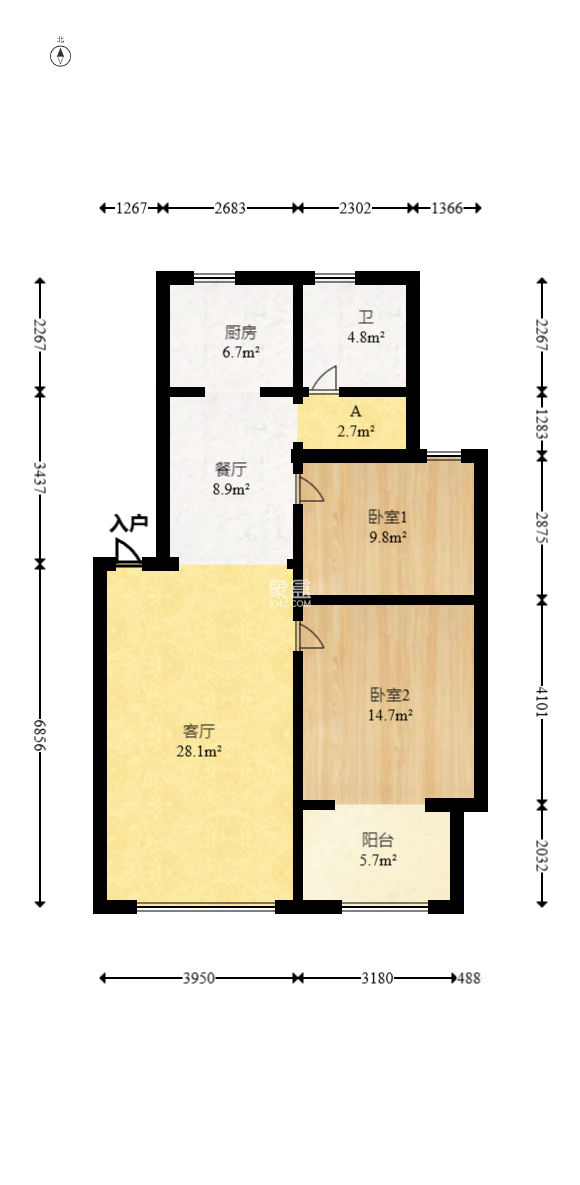恒达花园  2室2厅1卫   55.00万