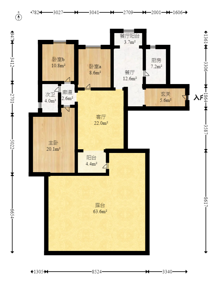 中国铁建梅溪青秀二期  3室2厅2卫   155.00万室内图1