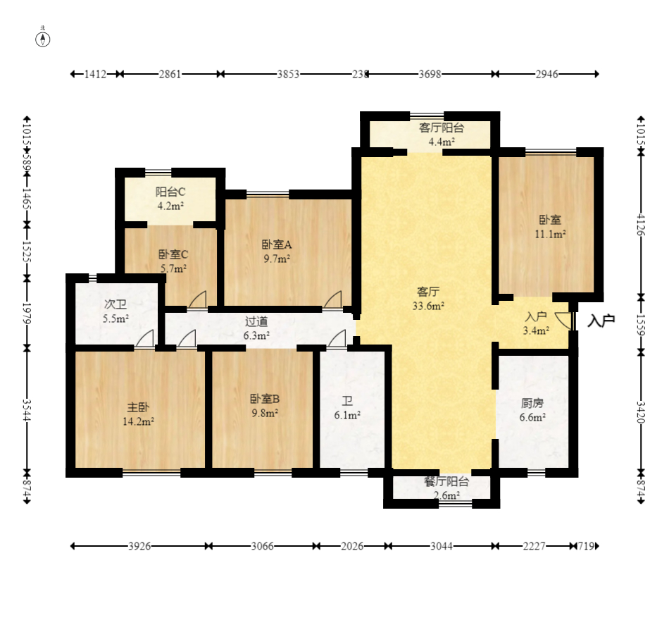 盛地东方芯府 5室2厅2卫 82.8万 盛地东方芯府 5室2厅2卫 82.8万户型图