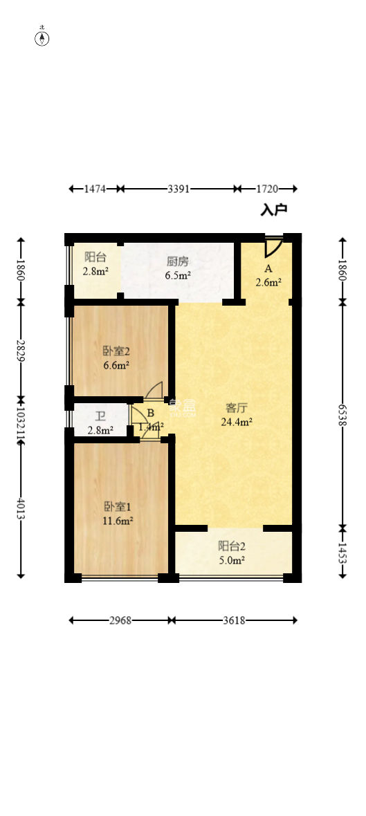 芒果天地(芒果雅苑)  2室1廳1衛(wèi)   78.00萬