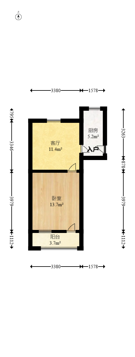 安塑宿舍  1室1厅1卫   21.80万室内图1
