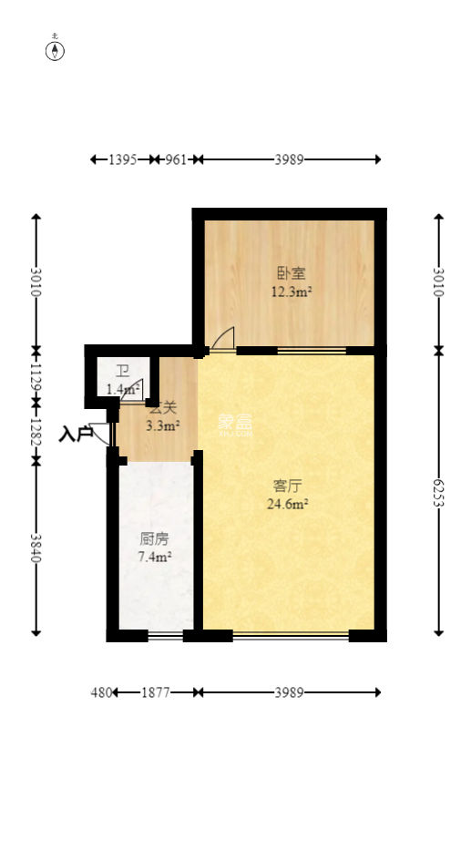 秀峰商贸城  3室2厅2卫   76.00万