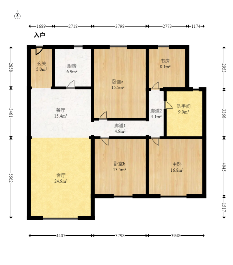 建发央著  4室2厅2卫   266.00万室内图1