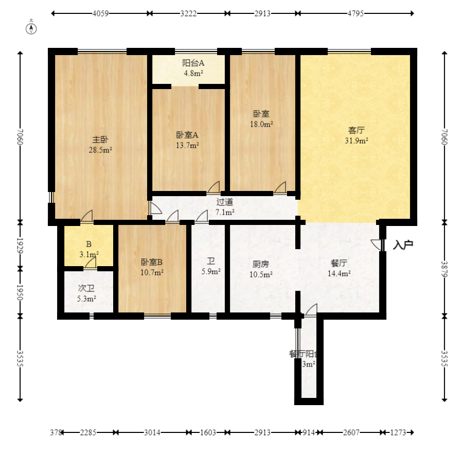 筑梦园  4室2厅2卫    100.0万 筑梦园  4室2厅2卫    100.0万户型图