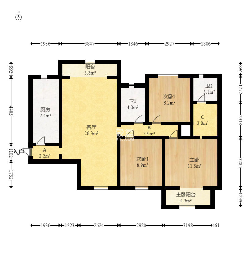 深业睿城  3室2厅2卫    106.0万 深业睿城  3室2厅2卫    106.0万