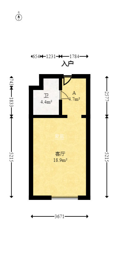 方略城市广场  1室1厅1卫   28.00万