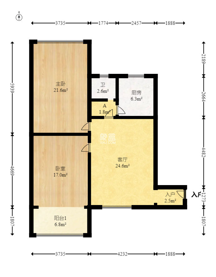 万顺家园  2室2厅1卫   68.00万