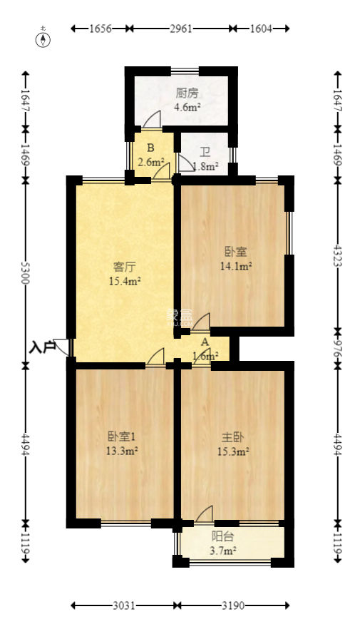 东茅街审计局宿舍（东茅街78号）  3室1厅1卫   65.00万