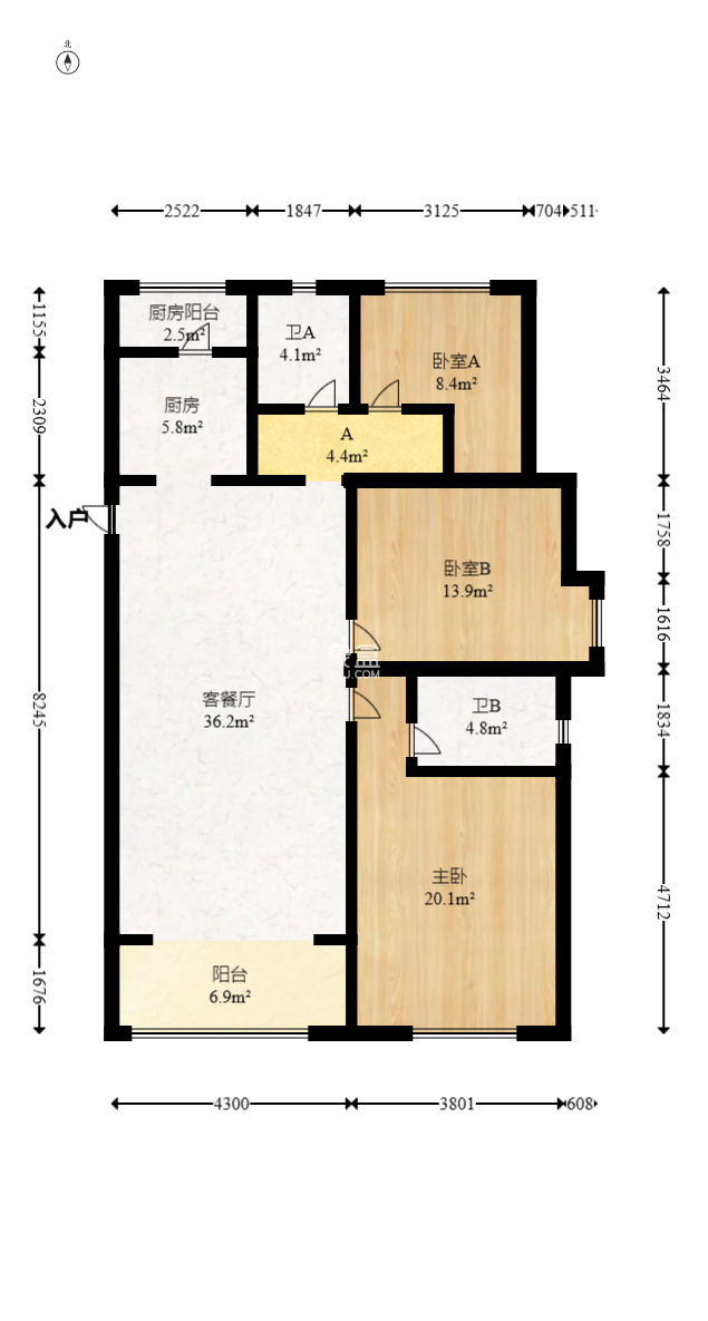 蘭亭都薈（璟峰苑）  3室2廳1衛(wèi)   170.00萬