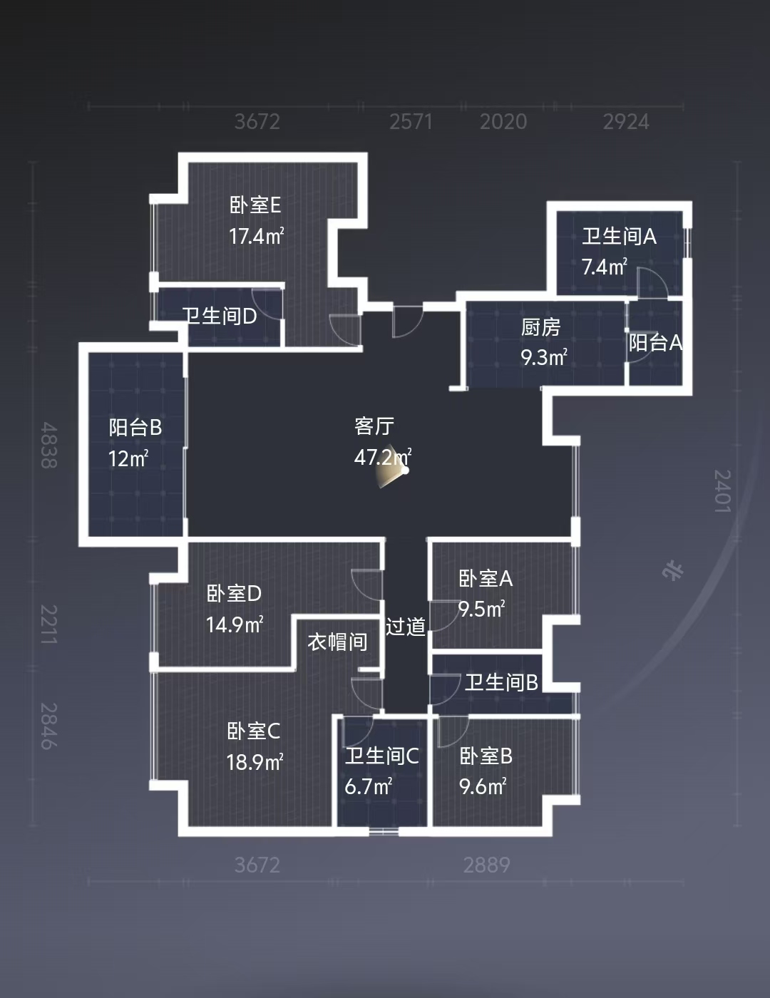 碧桂园江山一品  5室2厅2卫   80.00万