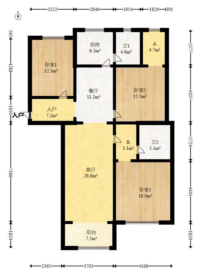 高桥家电百货城  5室3厅3卫   88.00万室内图1