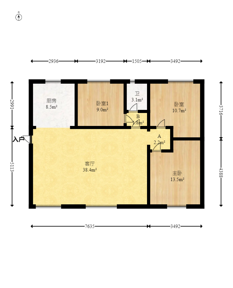 荣盛花语城  3室2厅2卫    78.0万 荣盛花语城  3室2厅2卫    78.0万户型图