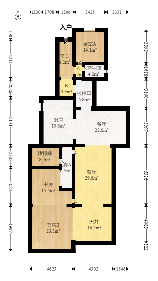 五矿万境蓝山  5室2厅3卫    493.0万室内图1