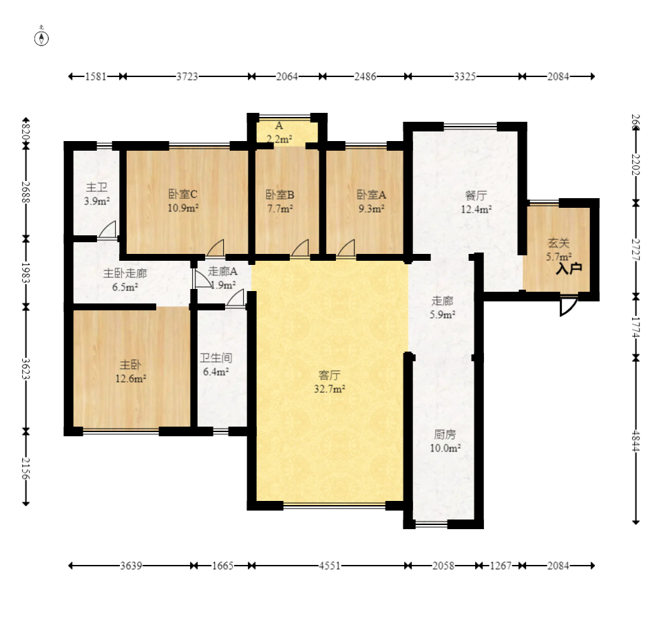 鑫远悦城(鑫远悦时代) 4室2厅2卫 127.0万 鑫远悦城(鑫远悦时代) 4室2厅2卫 127.0万户型图