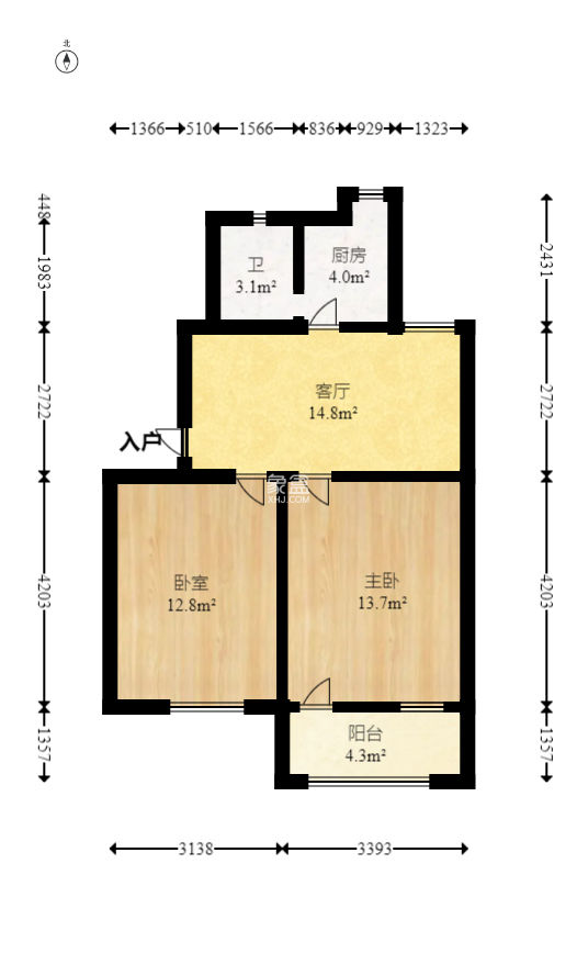 燕山街社区  2室1厅1卫   41.00万
