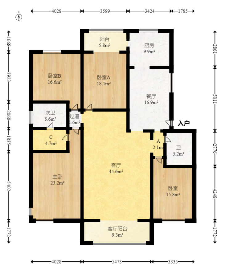 美林水郡  4室2厅2卫    120.0万 美林水郡  4室2厅2卫    120.0万户型图